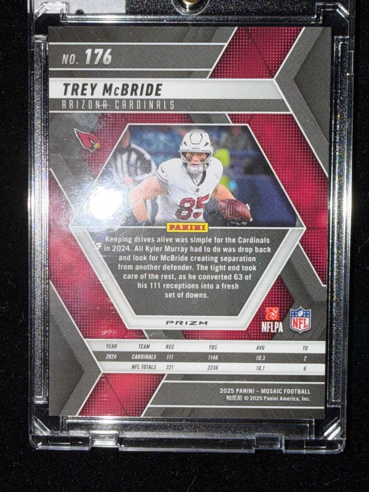 2025 Panini Mosaic Trey McBride #176 Genesis