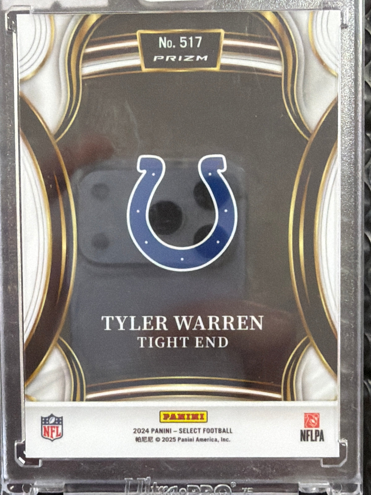 2025 Panini Select Tyler Warren #517 Prizm XRC