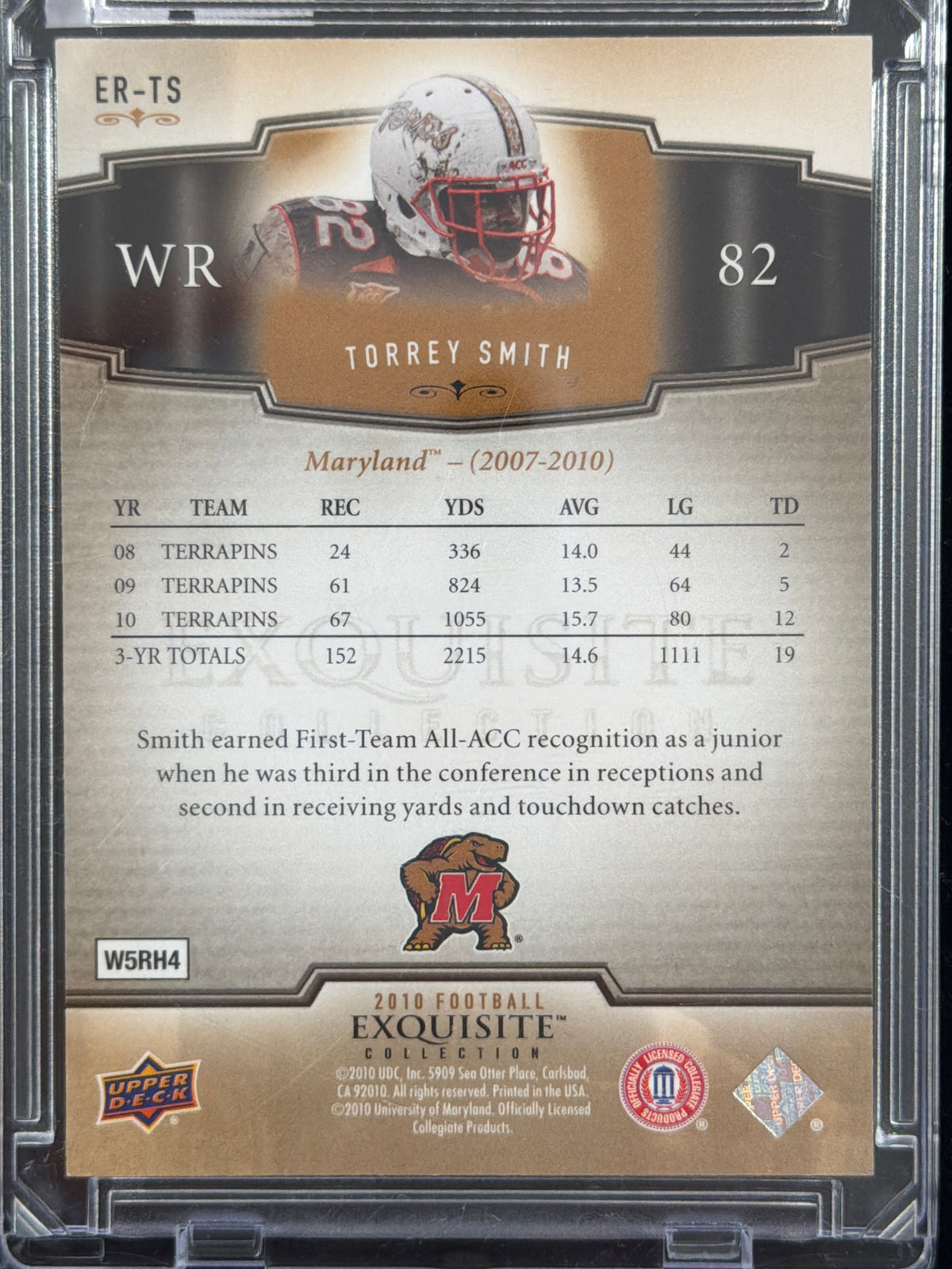 2010 Upper Deck Exquisite Collection Football Torrey Smith #ER-TS /25