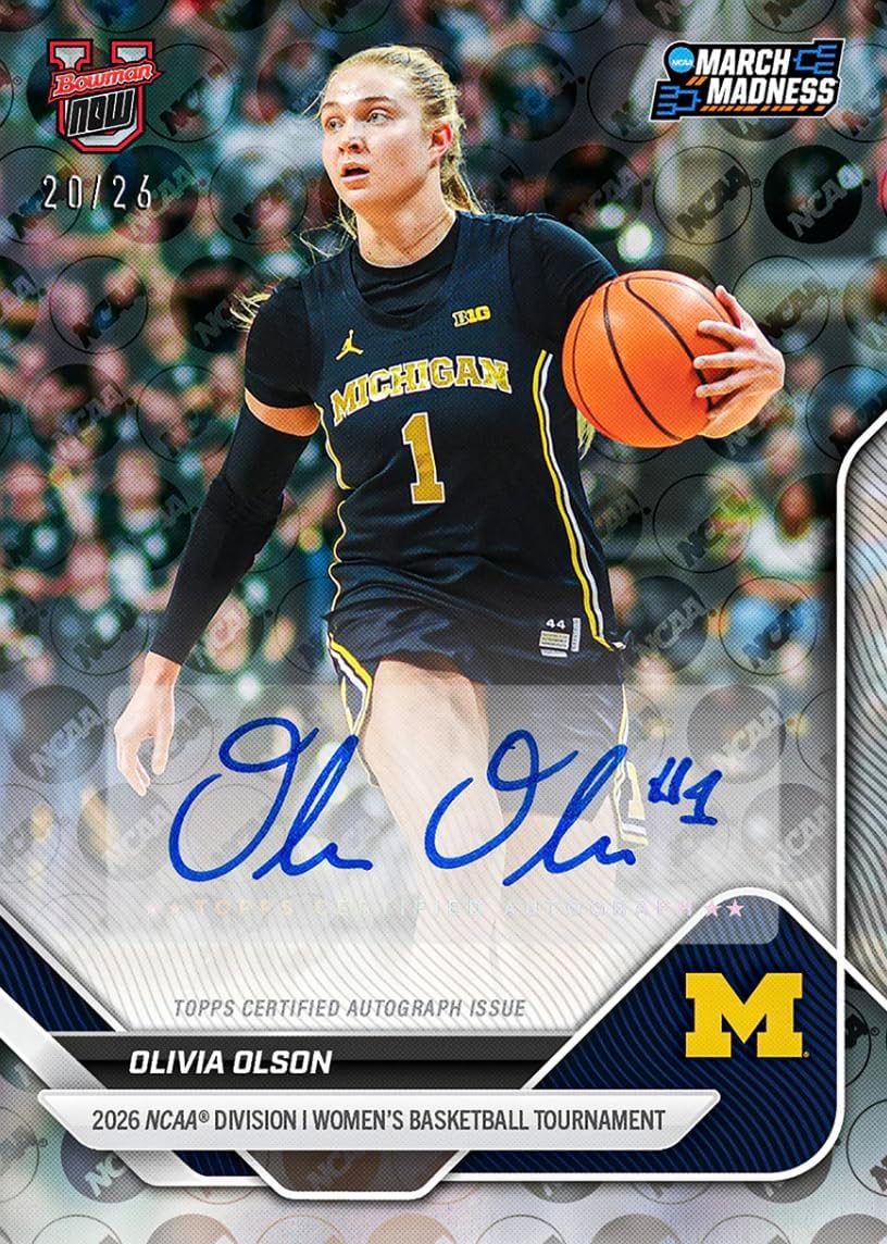 2025-26 Bowman University NOW March Madness Basketball Hobby Box