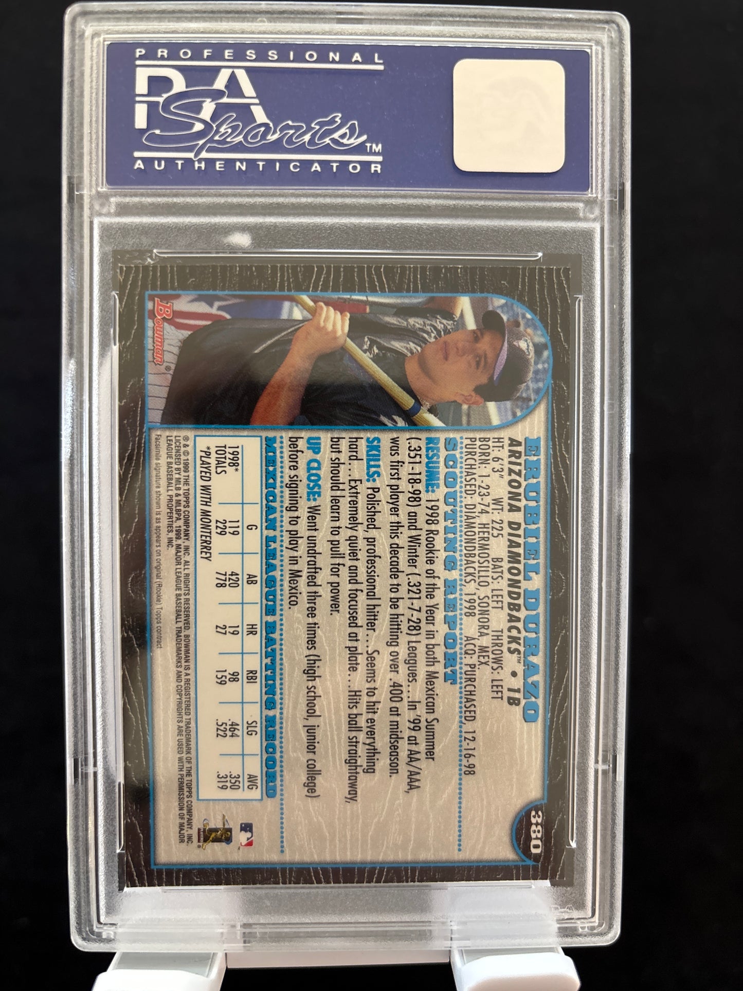 1999 Bowman Erubiel Durazo #380 PSA 9