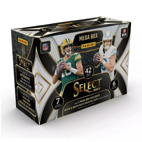 2024 Panini Select Football Mega Box ( Black and Green Prizms)