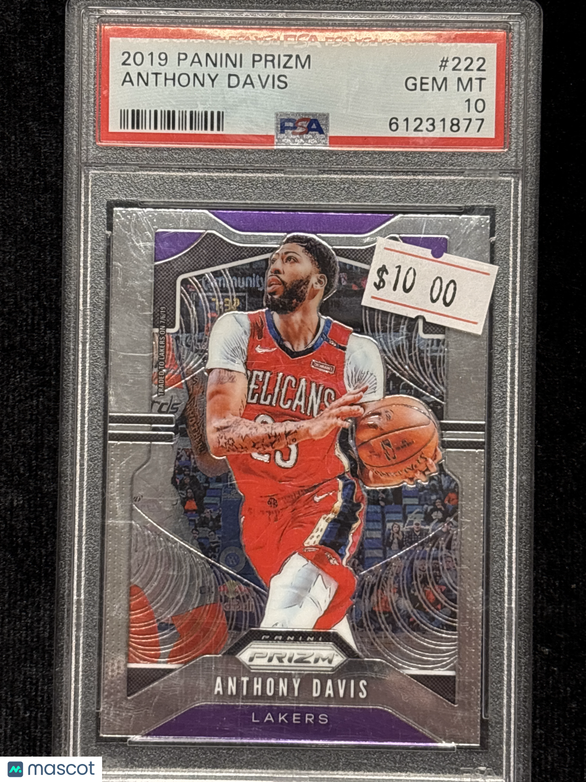 2019 Panini Prizm Anthony Davis #222 PSA 10