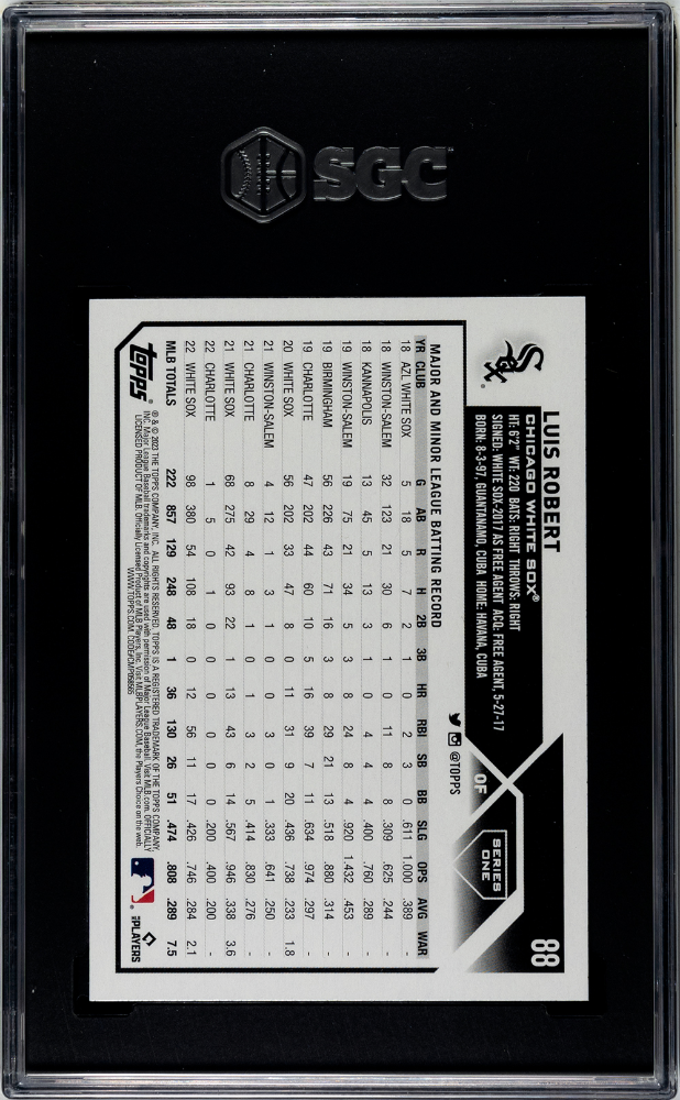 2023 Topps Luis Robert #88 Royal Blue SGC 9.5