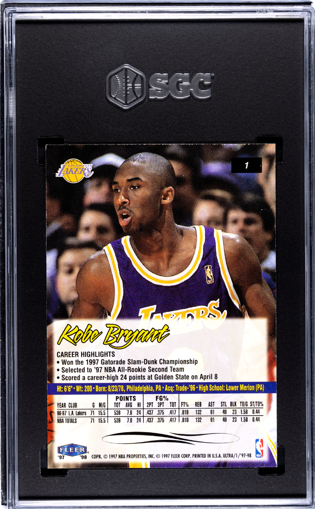 1997 Fleer Ultra Kobe Bryant #1 SGC 8.5