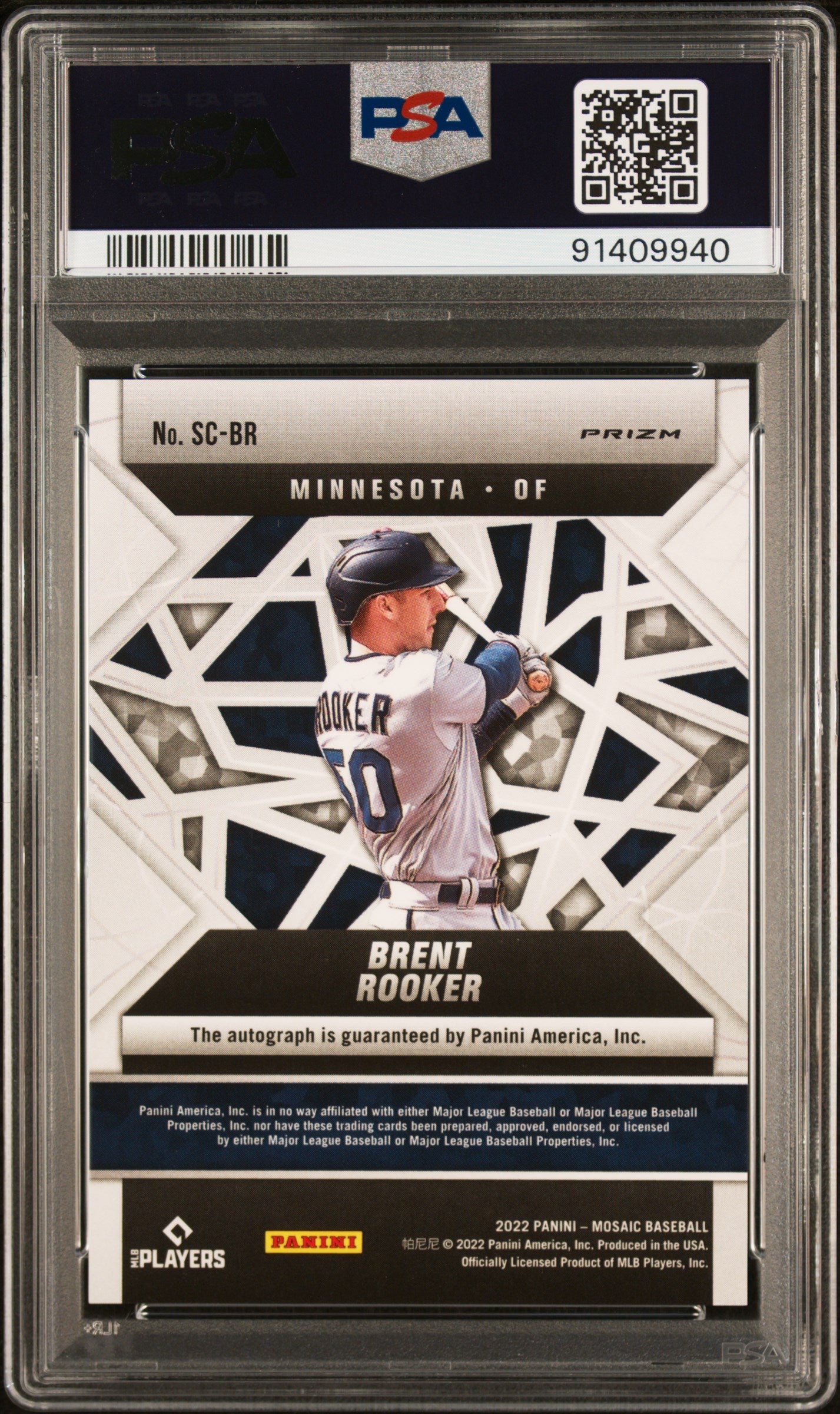 2022 Panini Mosaic Scripts Brent Rooker #SCBR PSA 10