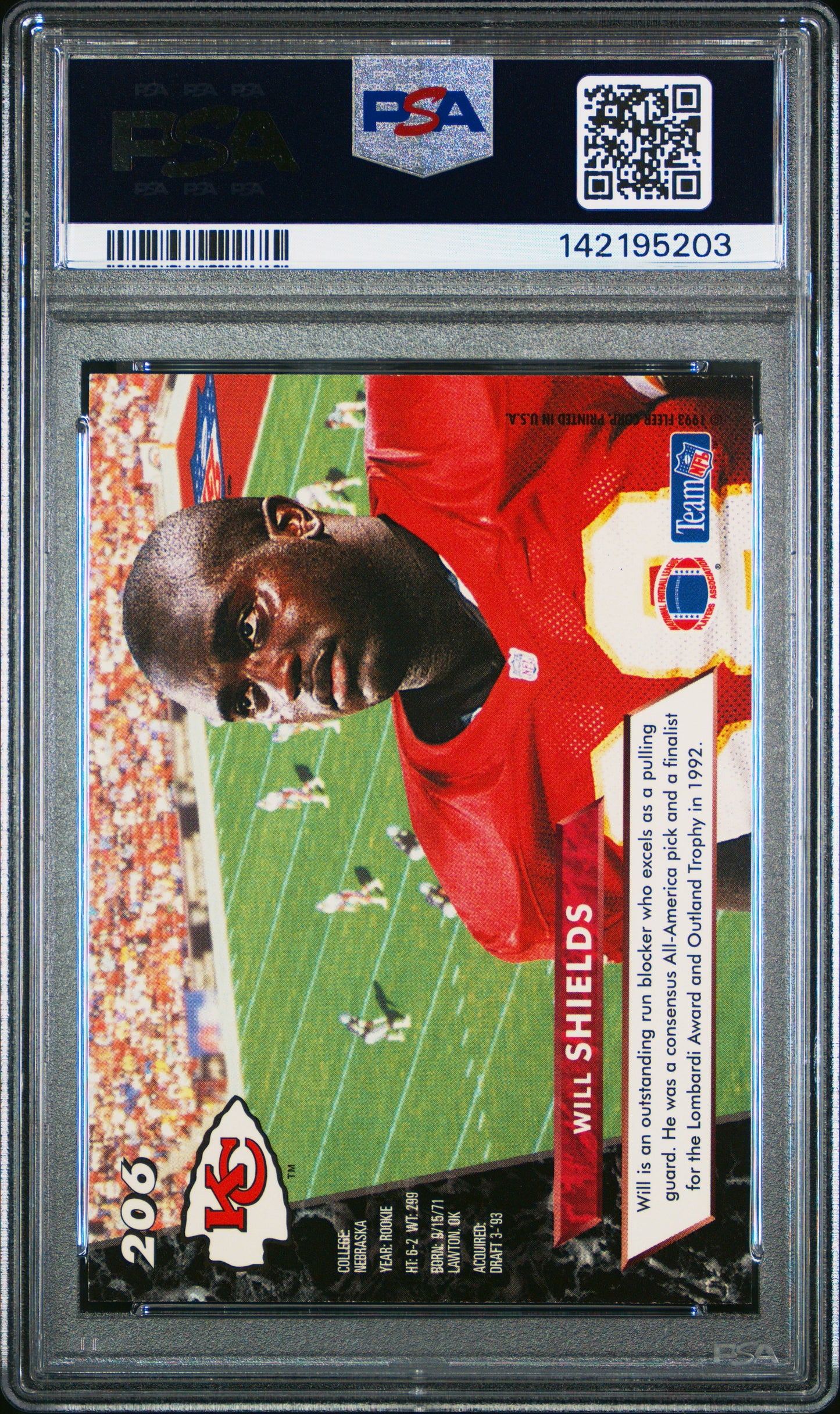 1993 Ultra Will Shields #206 PSA 9
