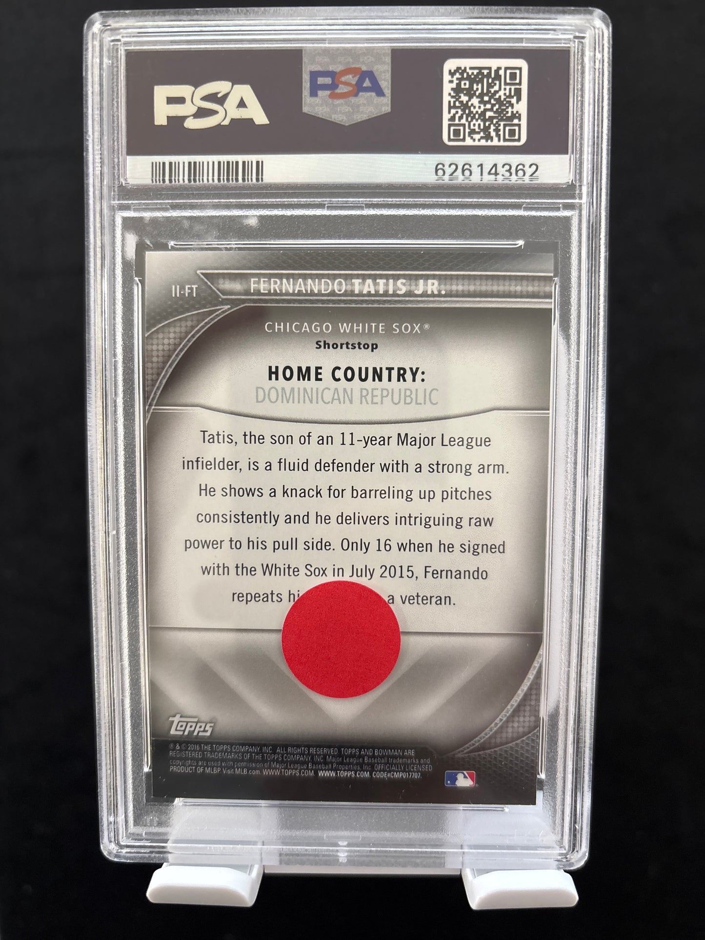 2016 Bowman International Ink Fernando Tatis JR. #II-FT PSA 9