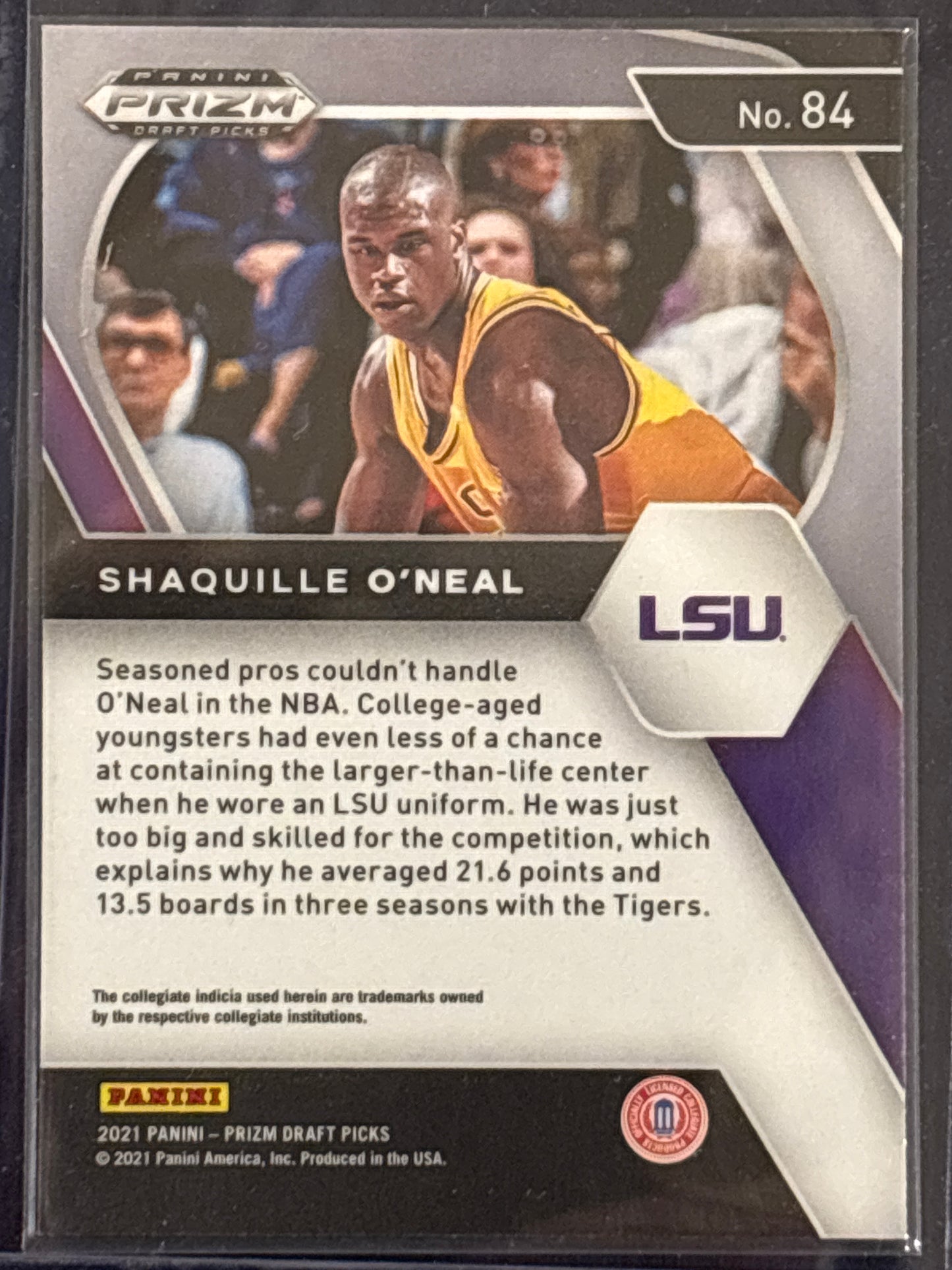 2021 Panini Prizm Draft Picks Shaquille O'Neal #84