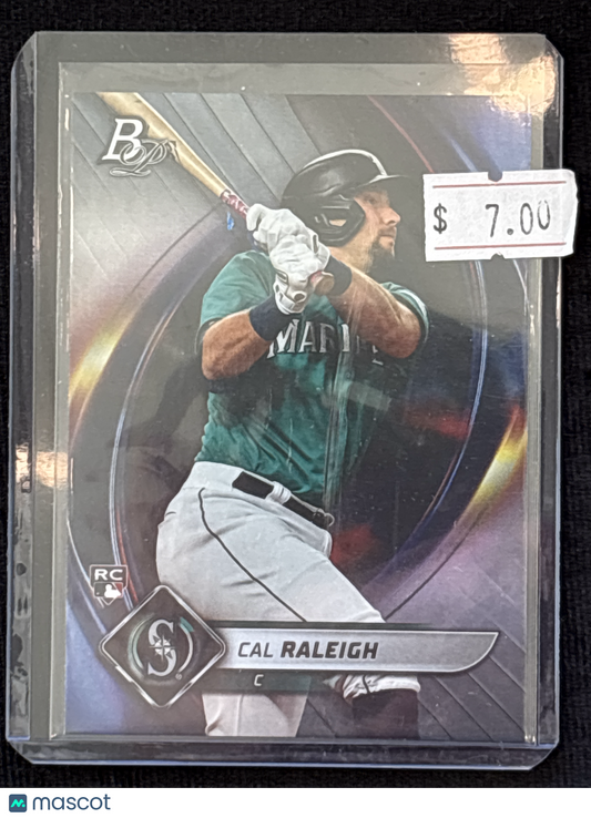 2022 Bowman Platinum Cal Raleigh #83 Rookie RC