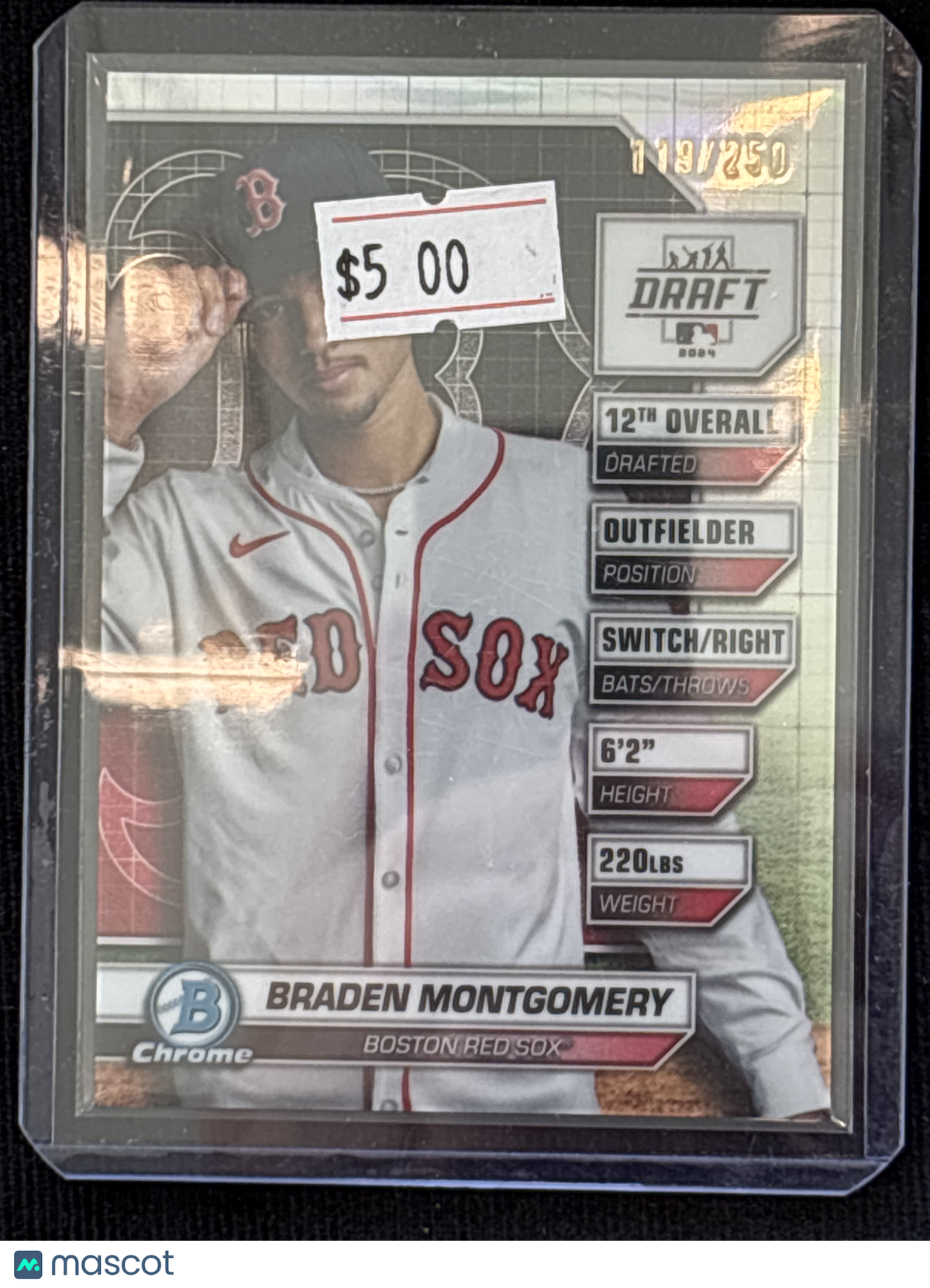 2024 Topps Bowman Draft Chrome Braden Montgomery #BDN-7 Refractor Mint Parallel