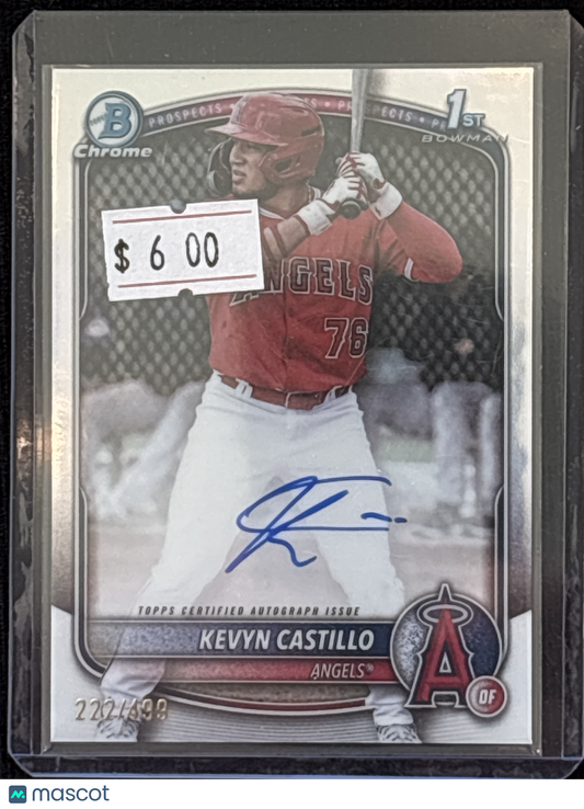 2025 Bowman Chrome Kevyn Castillo #CPA-KC Short Print Rookie