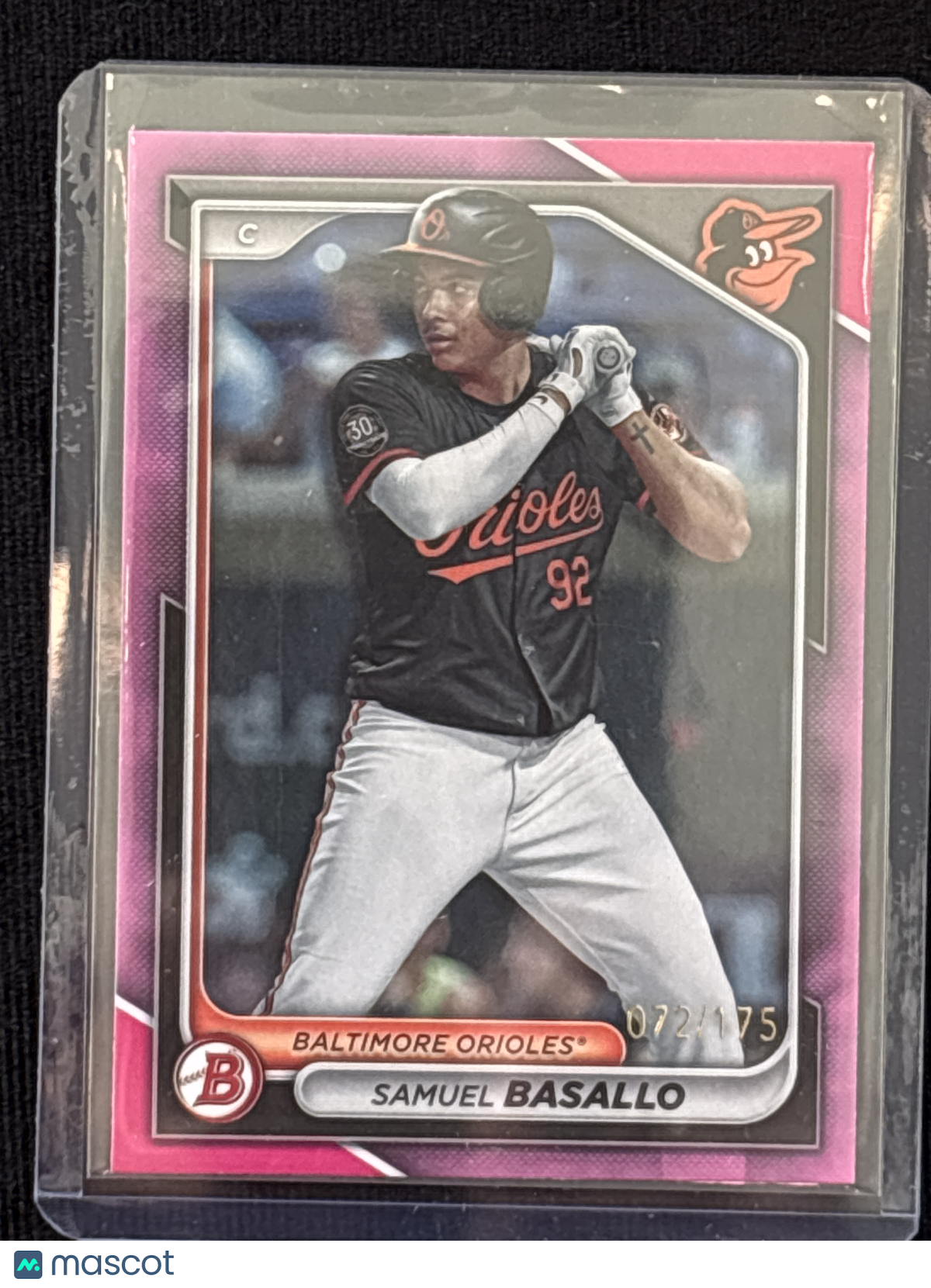 2024 Bowman Samuel Basallo Pink Mint Rookie 072/175