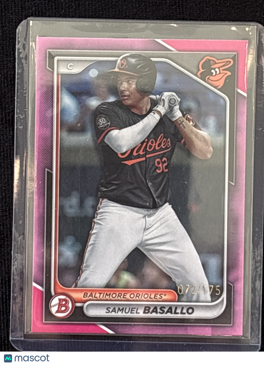 2024 Bowman Samuel Basallo Pink Mint Rookie 072/175