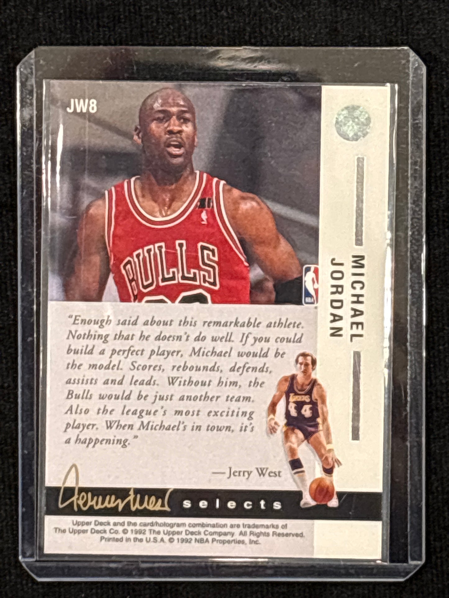 1992-93 Upper Deck Jerry West Selects Michael Jordan #JW8