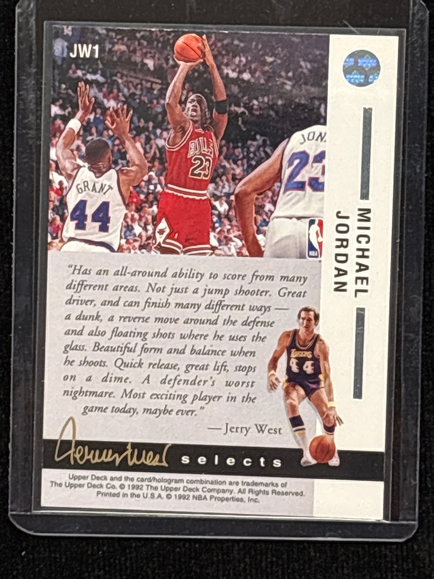 1992 Upper Deck Jerry West Selects Michael Jordan #JW1