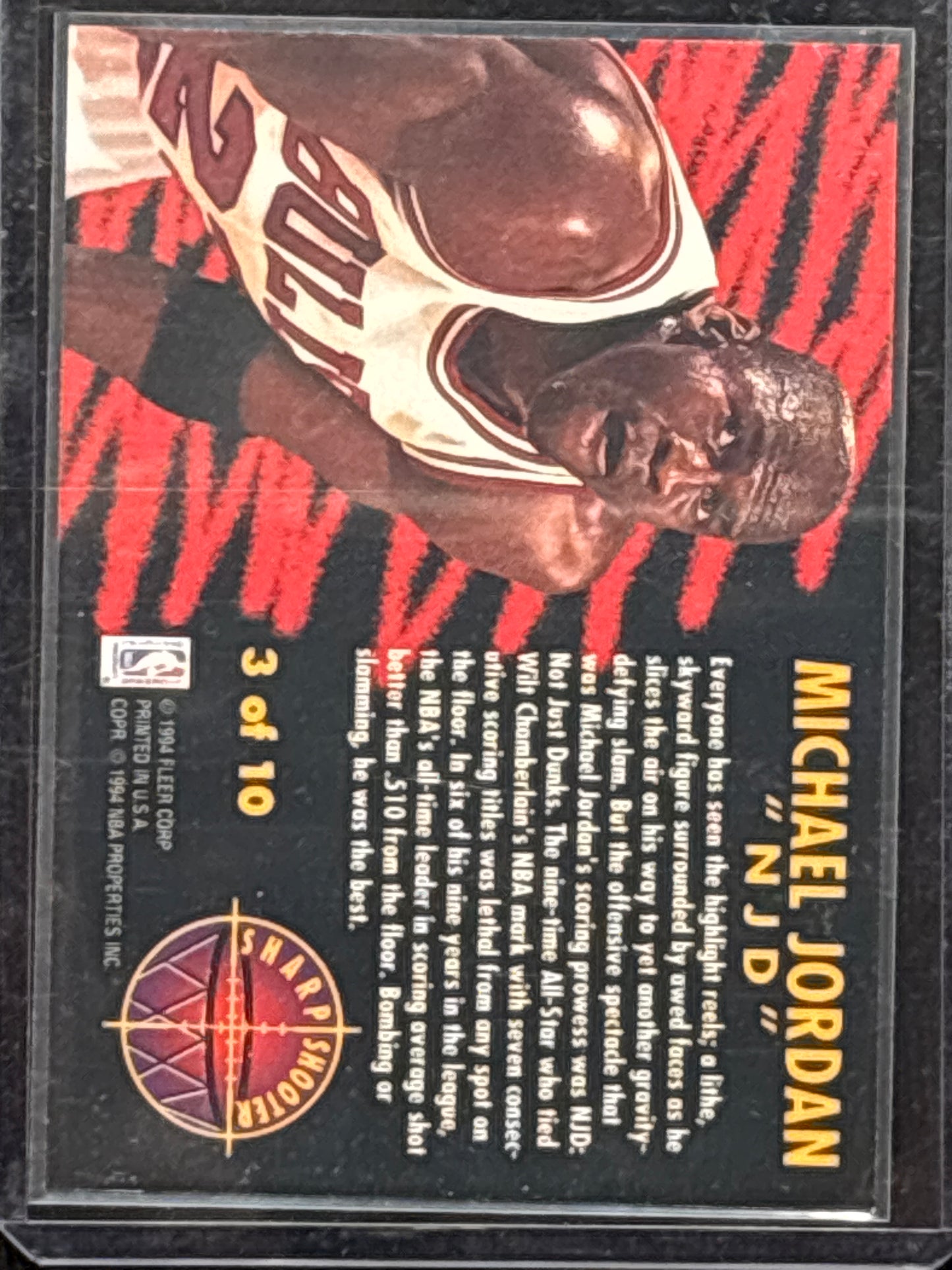 1994 Fleer Sharp Shooters Michael Jordan #3 of 10 HOF