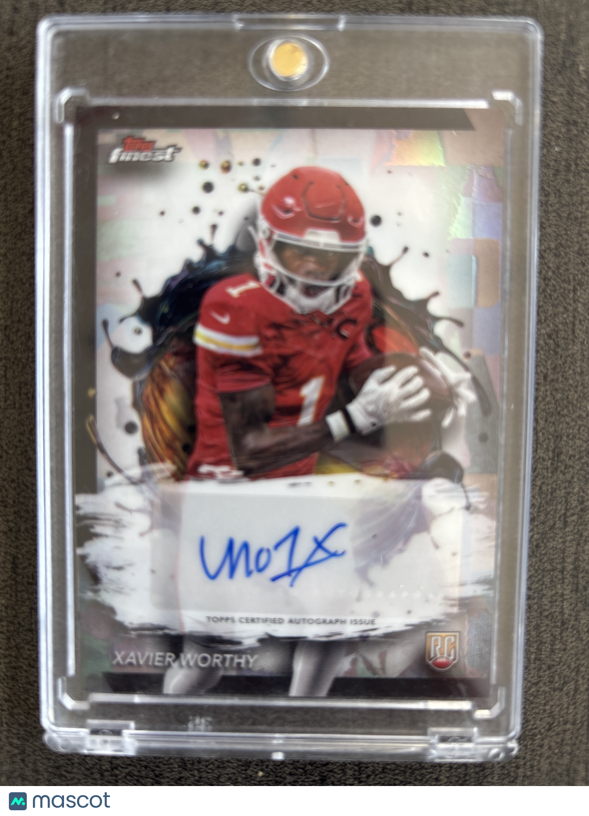 2024 Topps Finest Xavier Worthy #RFA-XW Refractor RC