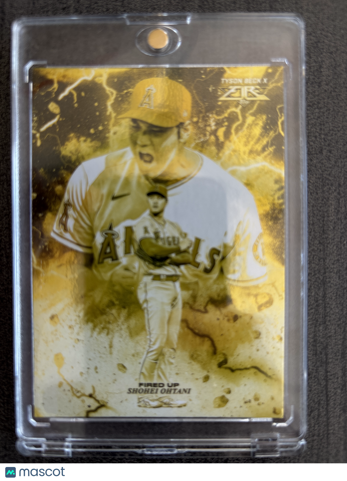 2022 Topps Fire Tyson Beck Fired Up Shohei Ohtani #FIU-2 Gold