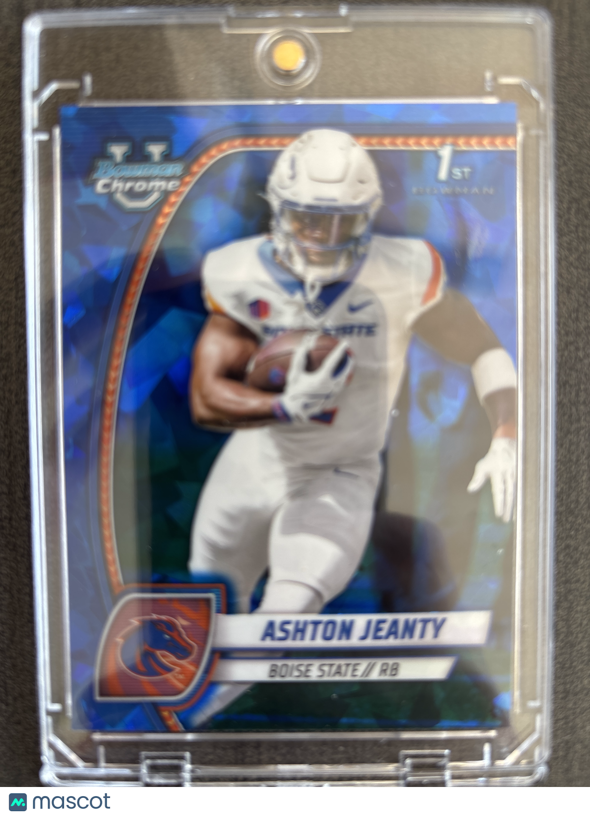 2024 Bowman Chrome University Ashton Jeanty #17 Blue Sapphire 1st Bowman