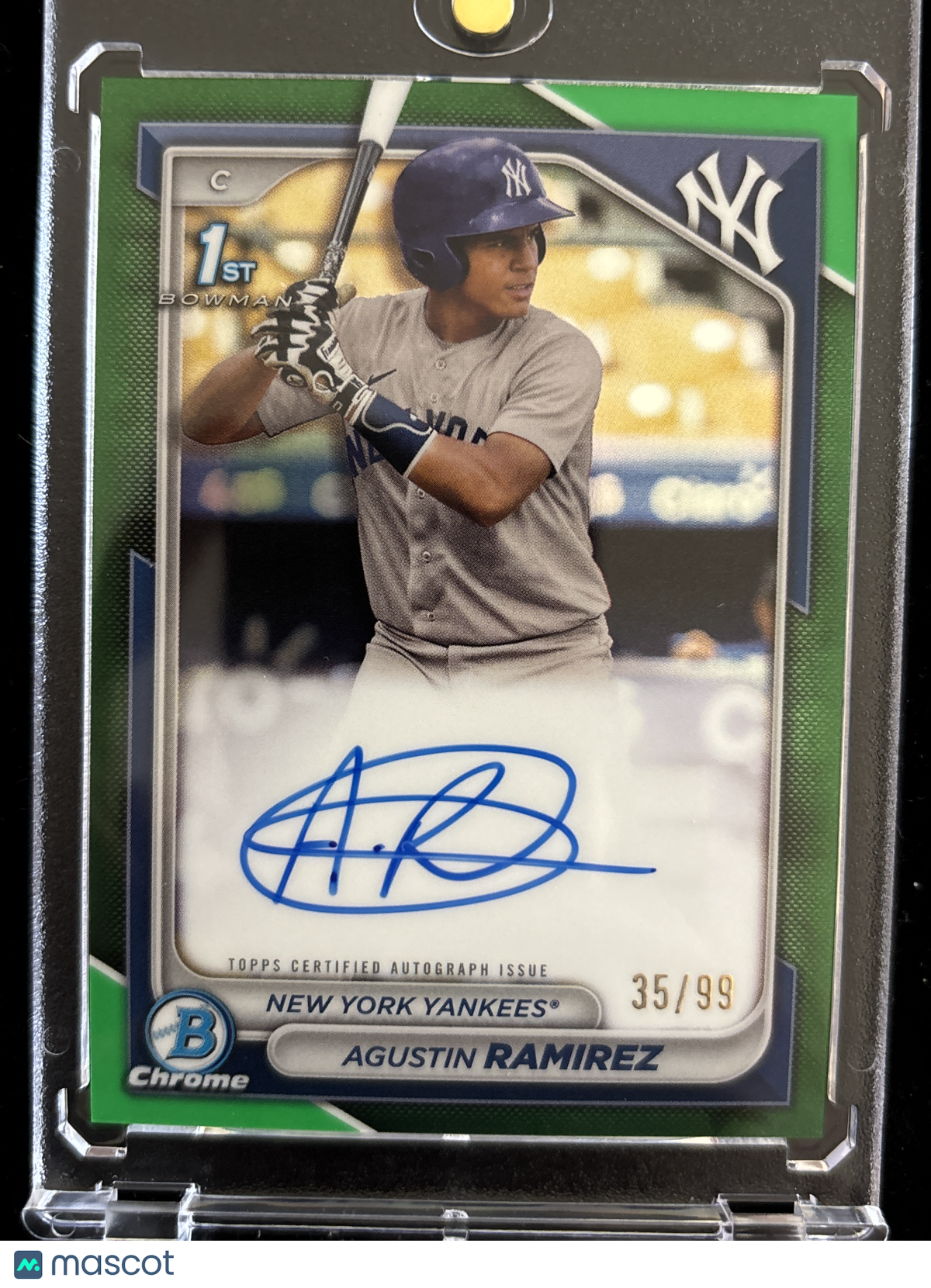 2024 Bowman Chrome Agustin Ramirez #CPA-AR Green Refractor /99 1st Bowman