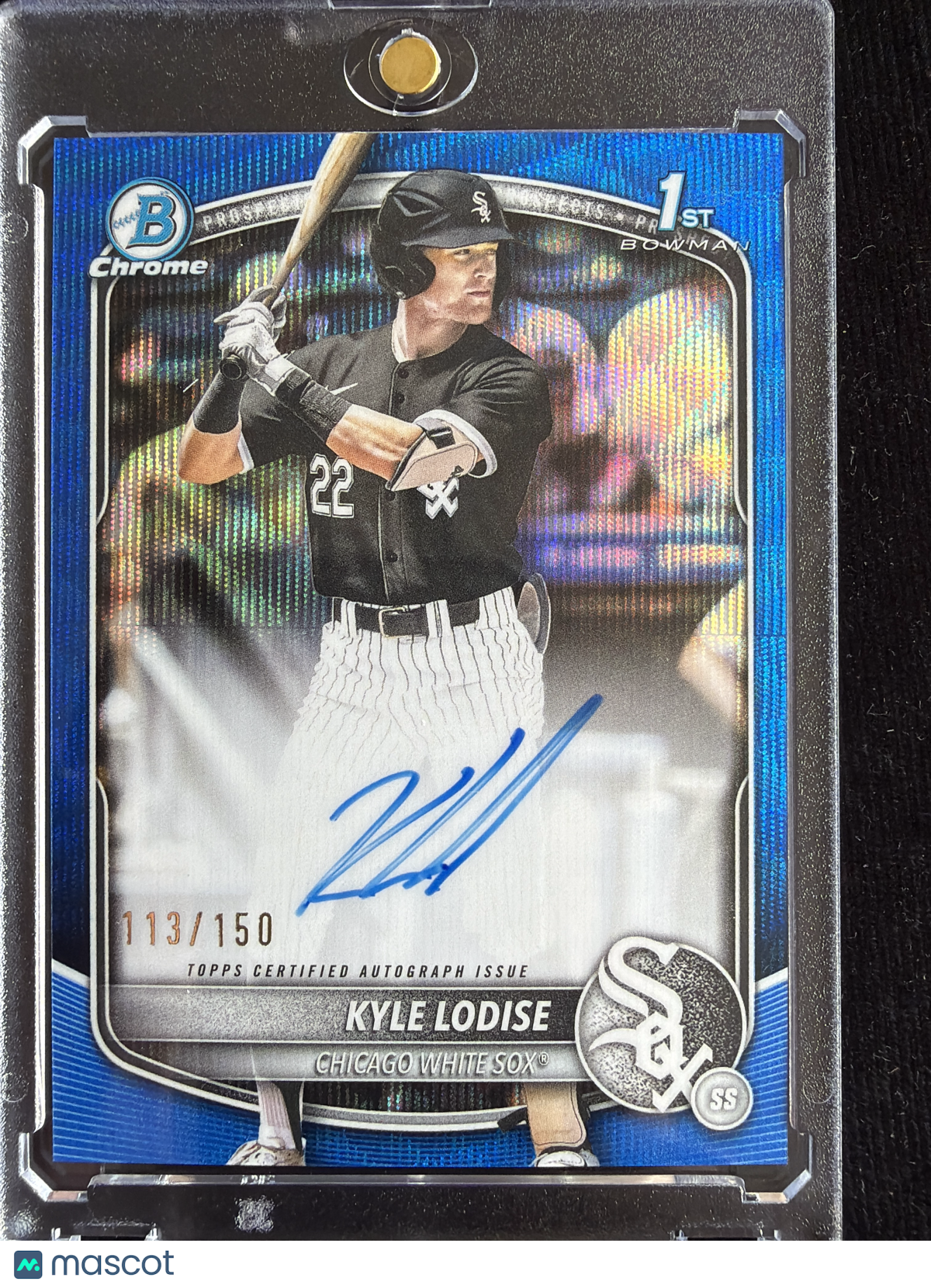 2025 Bowman Chrome Kyle Lodise #CPA-KL Blue Refractor /150