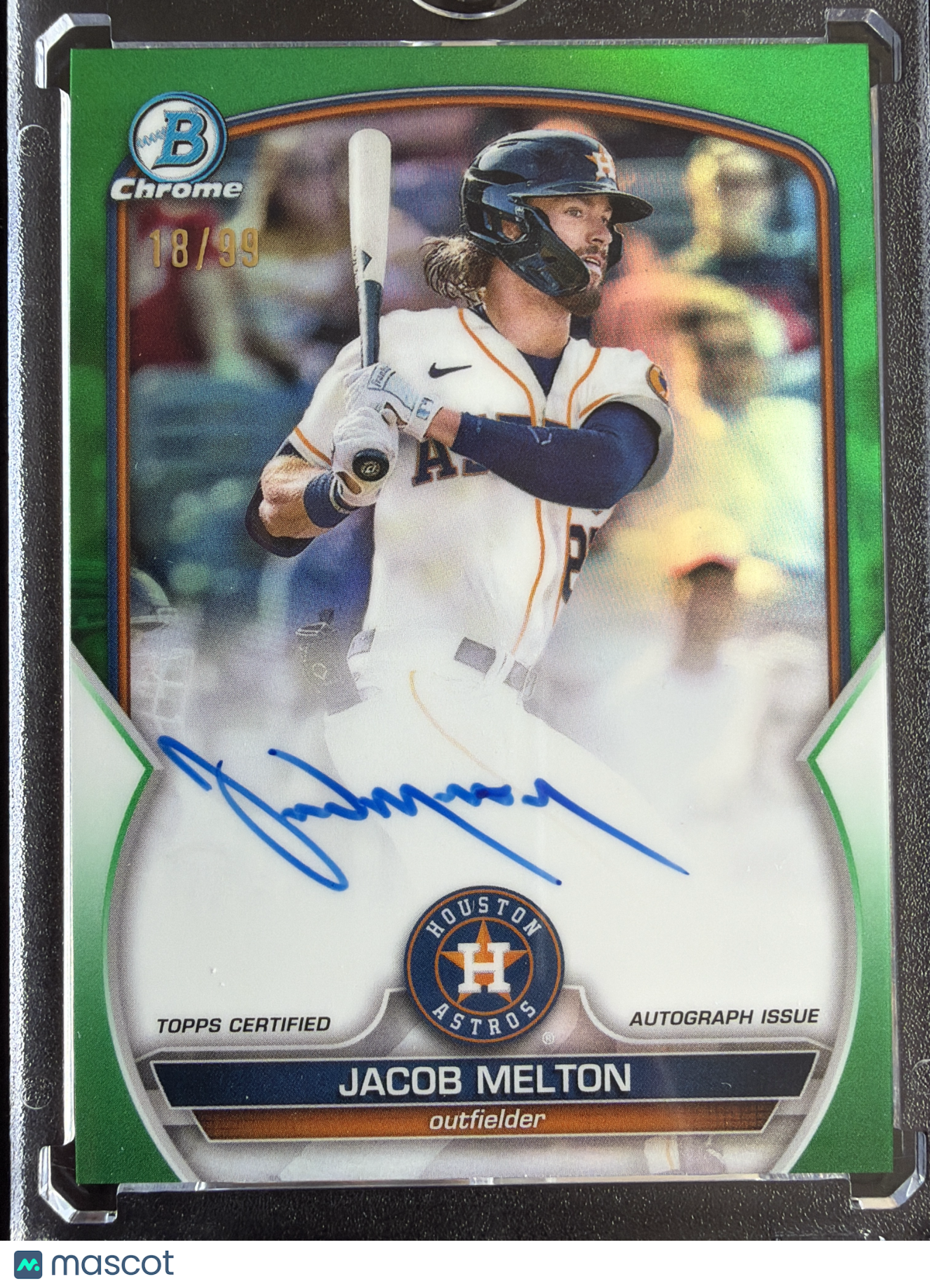 2023 Topps Bowman Chrome Jacob Melton #CPA-JML Green Refractor /99