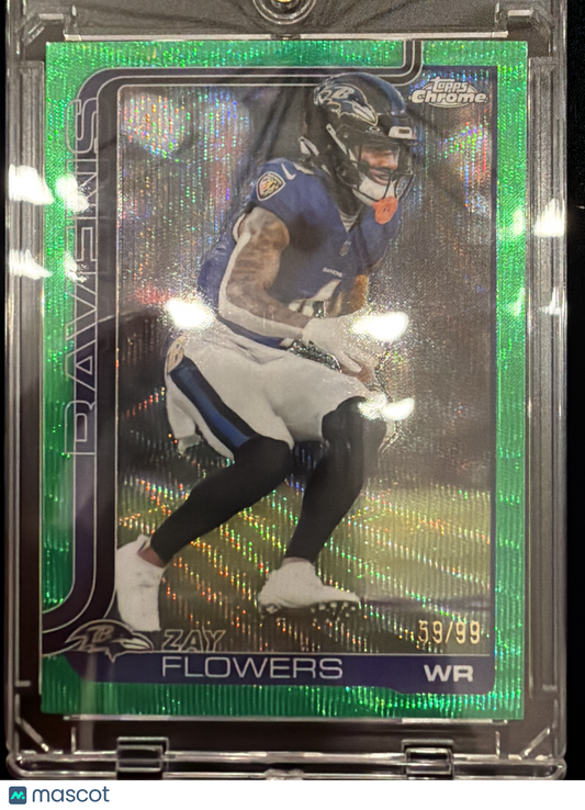 2024 Topps Chrome Zay Flowers #22 Green Wave /99