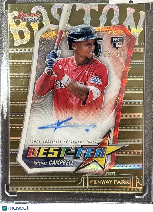 2025 Bowman's Best Best-Tek Kristian Campbell #BTA-KC Gold /50 RC