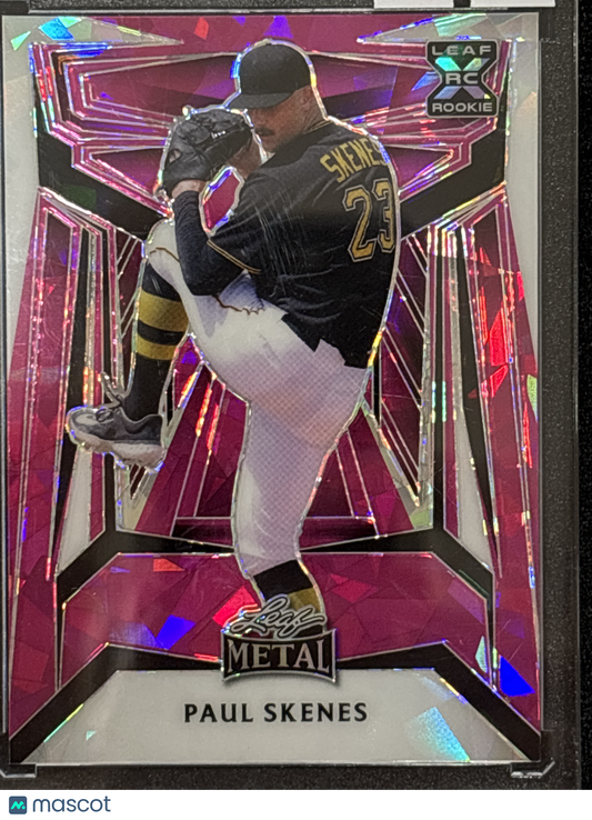 2023 Leaf Metal Baseball Paul Skenes #B-88 Pink Crystal /5 RC