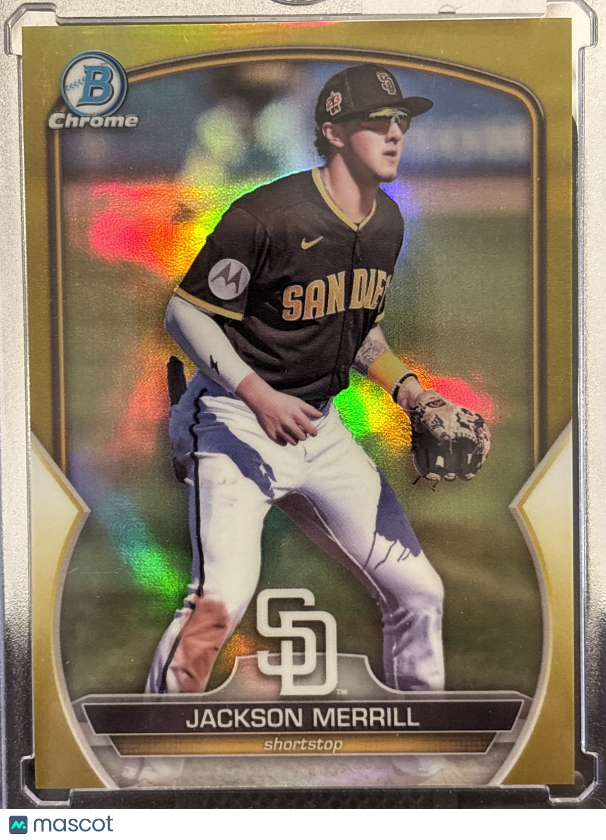 2023 Bowman Chrome Jackson Merrill #BCP-244 Gold Refractor