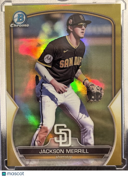 2023 Bowman Chrome Jackson Merrill #BCP-244 Gold Refractor