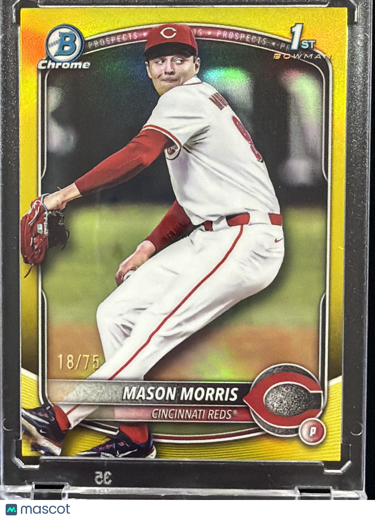 2023 Bowman Chrome Mason Morris #BDC-66 Yellow Refractor /75