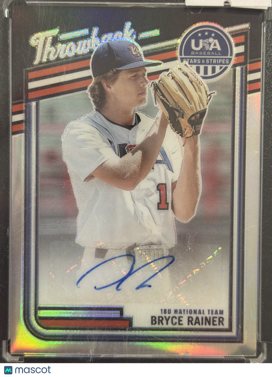 2026 Panini USA Stars & Stripes Prizm Throwback Bryce Rainer #TS-BR Silver /199