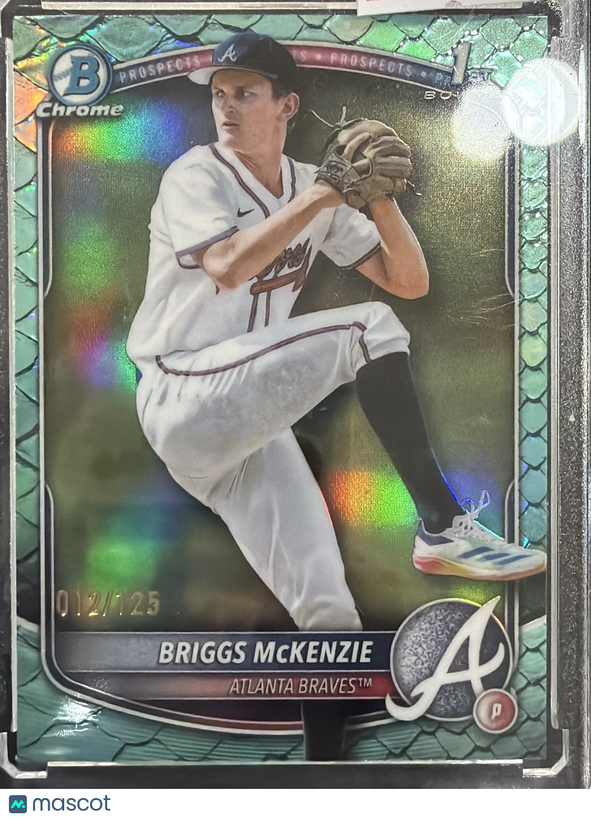 2025 Bowman Chrome Draft Briggs McKenzie #BDC-81 Aqua Lunar Glow Refractor /125