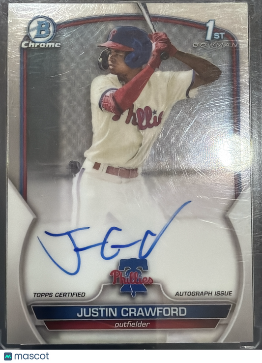 2023 Topps Bowman Chrome Justin Crawford #CPA-JC 1st Bowman