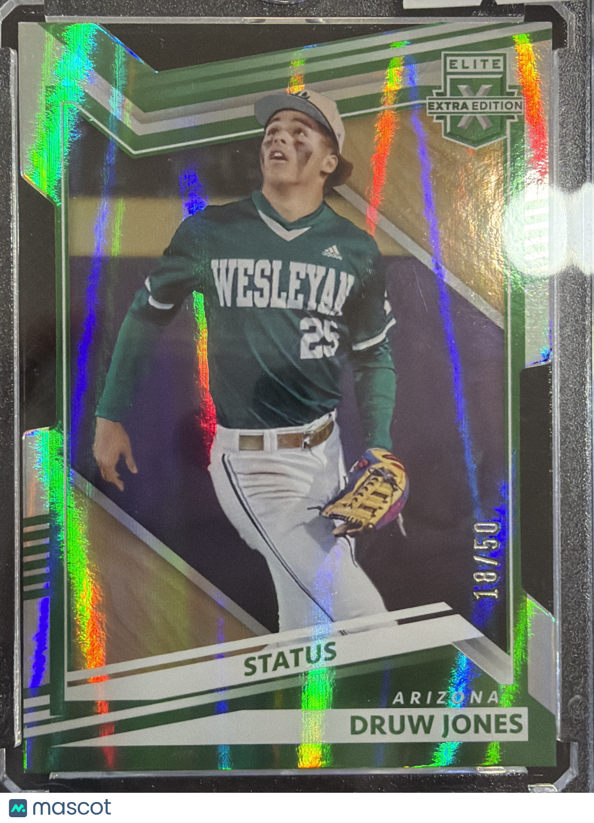 2022 Panini Elite Extra Edition Status Druw Jones #2 Green Die-Cut /50