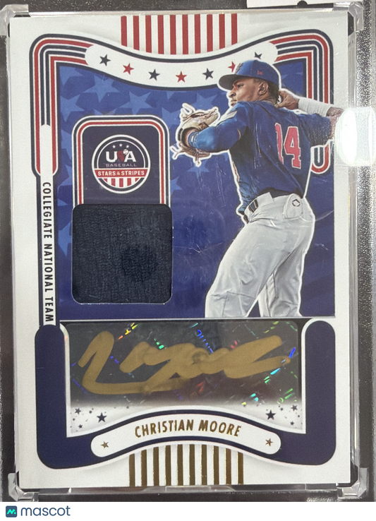 2024 Panini USA Stars & Stripes Christian Moore #SM-CM /50 Patch Memorabilia