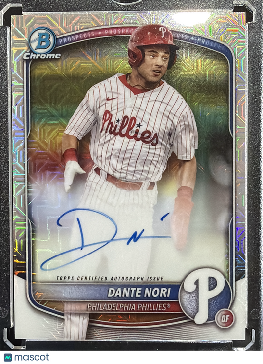2025 Bowman Chrome Mega Box Dante Nori #BMA-DN Mojo Refractor