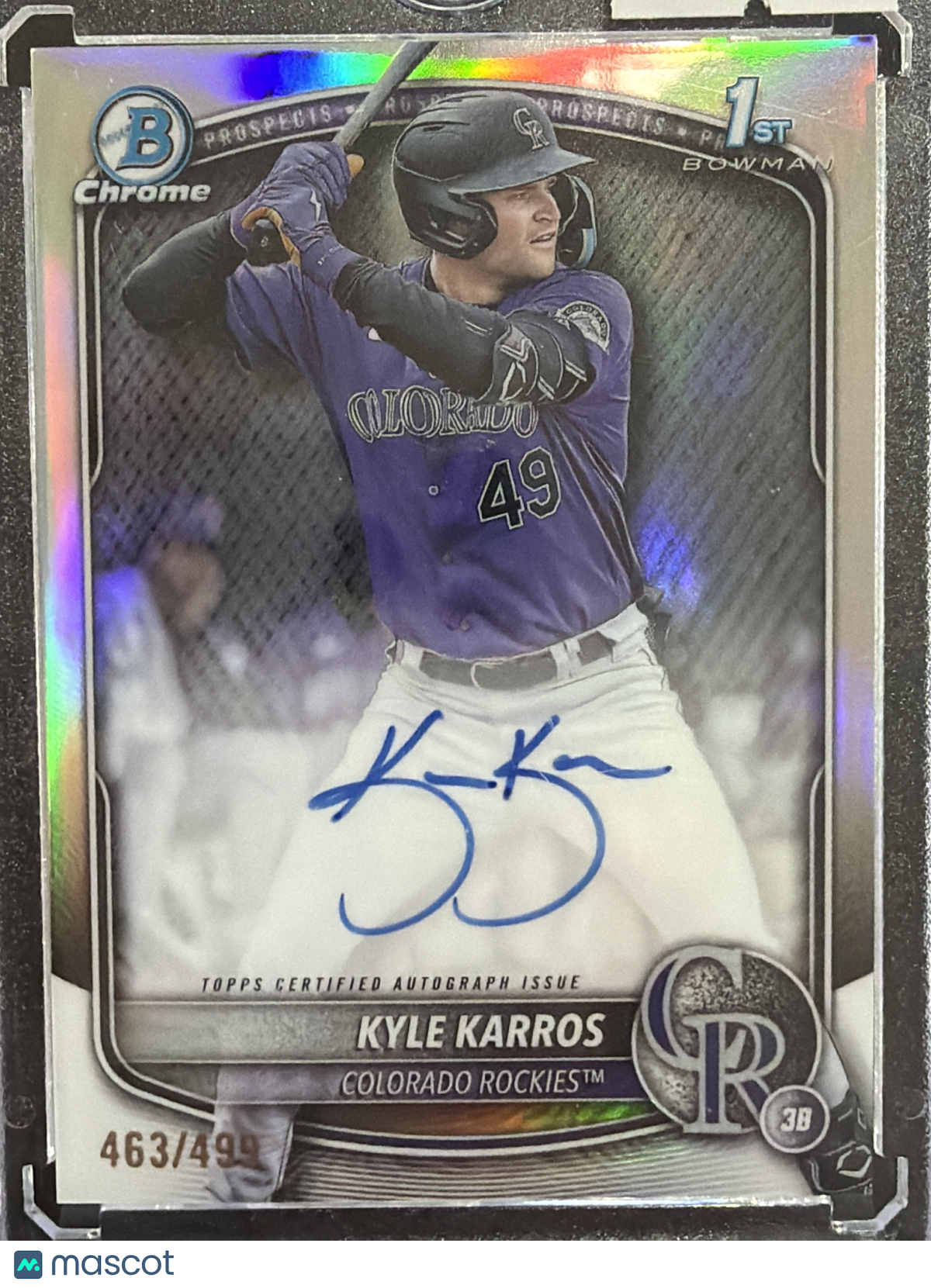2025 Topps Bowman Chrome Kyle Karros #CPA-KK Refractor /499