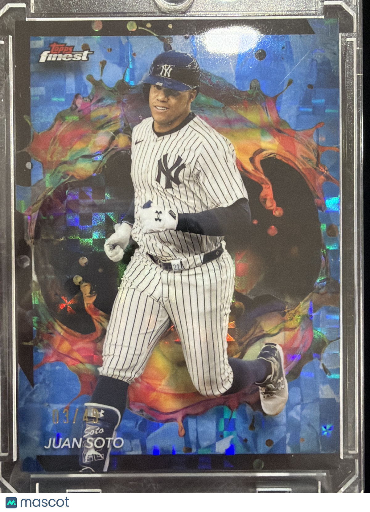 2024 Topps Finest Juan Soto #295 Blue X-Fractor /49