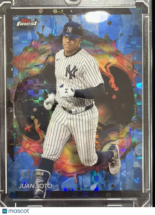 2024 Topps Finest Juan Soto #295 Blue X-Fractor /49