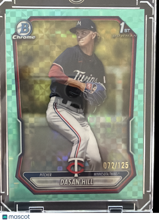 2024 Bowman Chrome Dasan Hill #BCP-88 Green Lunar Refractor /125 1st Bowman