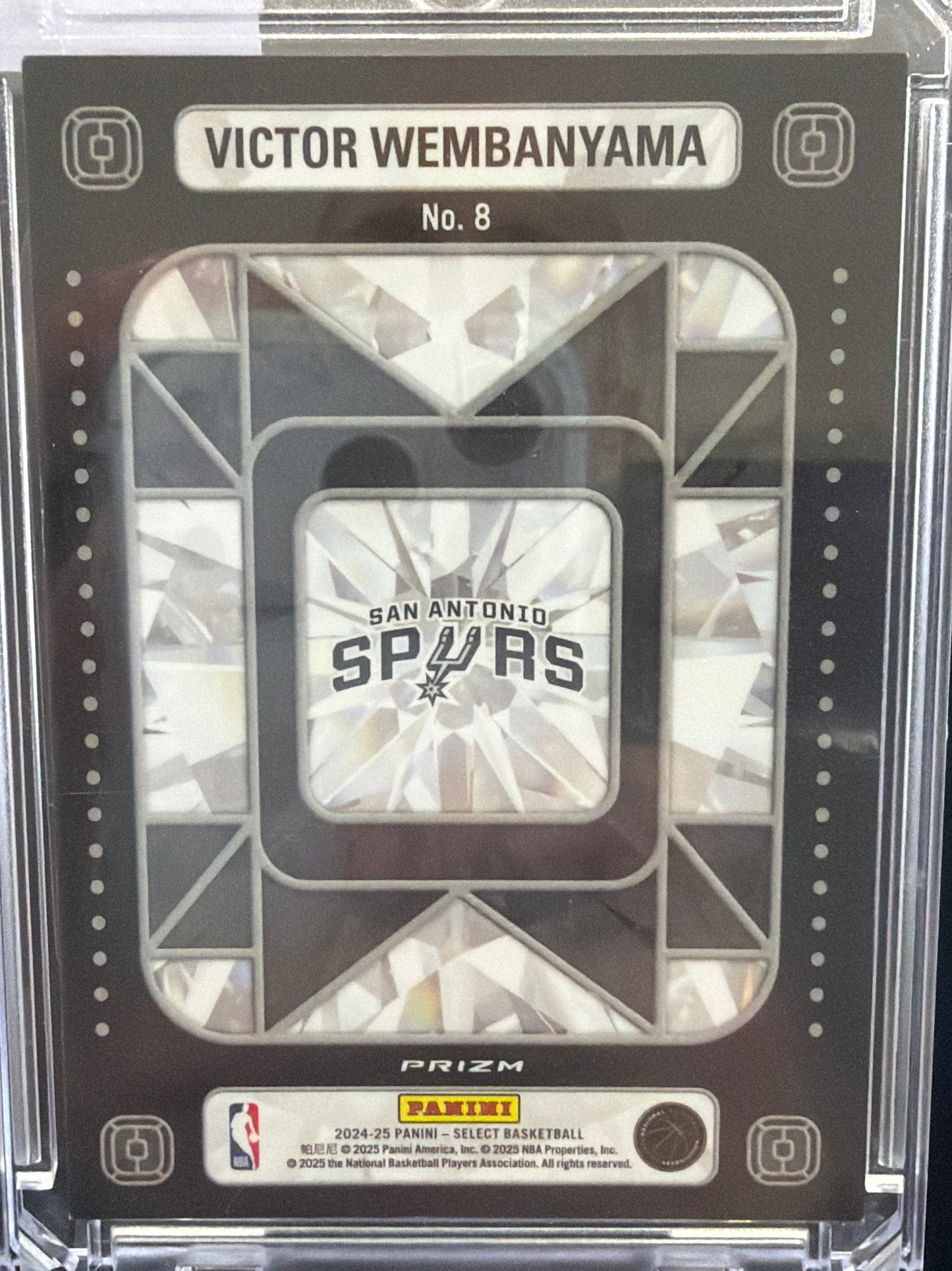 2025 Panini Select Crown Jewels Victor Wembanyama #8 Prizm