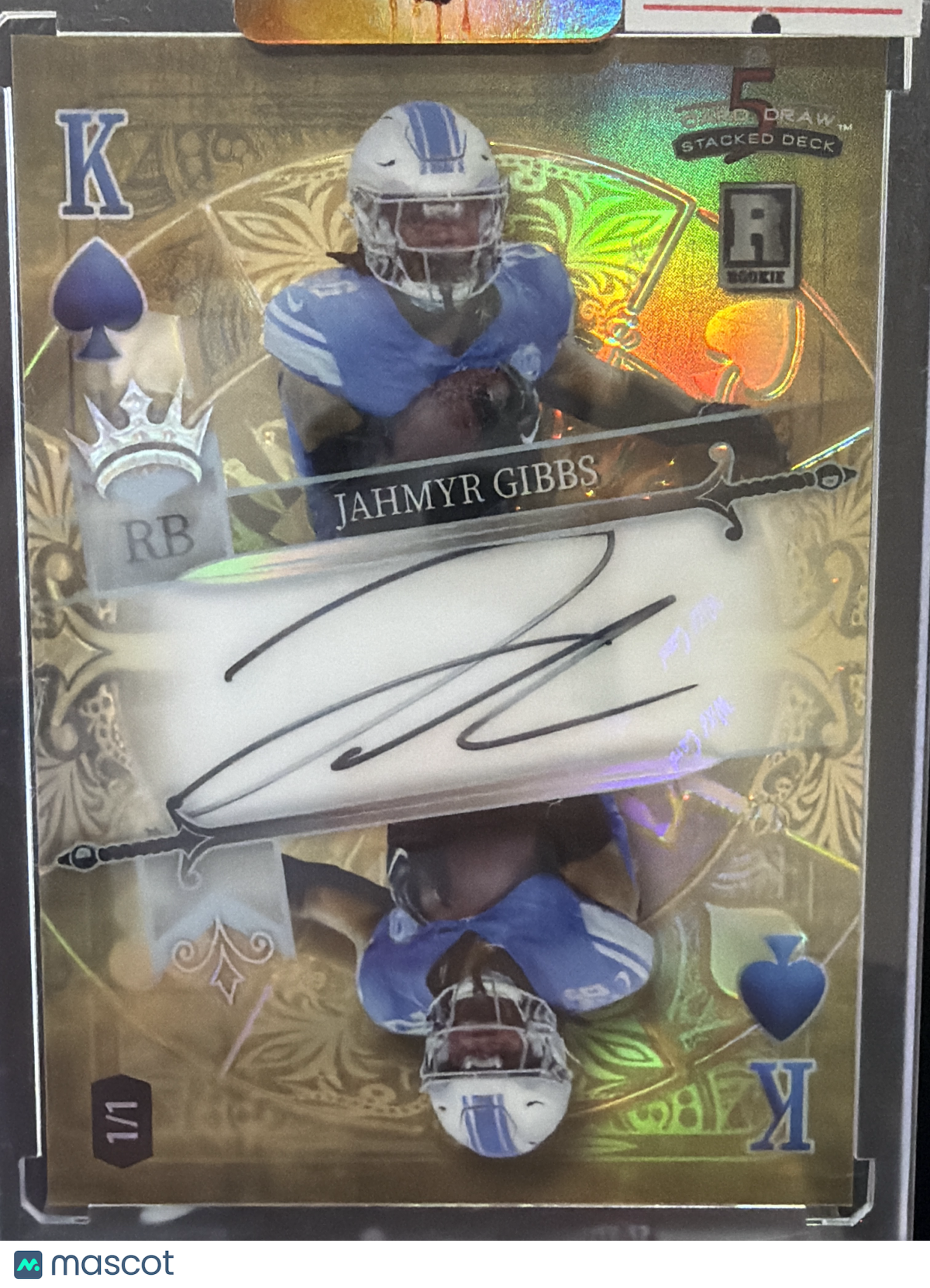 2023 Wild Card 5 Card Draw Stacked Deck Jahmyr Gibbs #DK-JGA /1