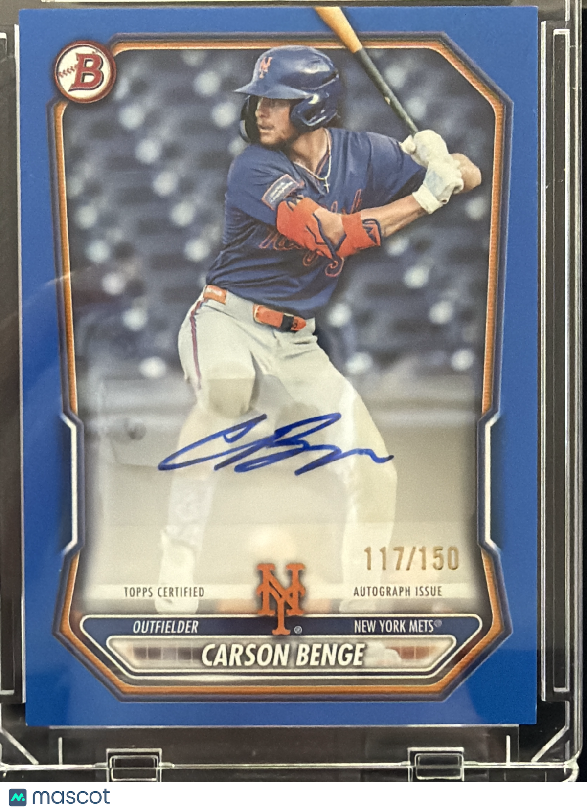 2024 Bowman Draft Carson Benge #BPA-CBE Blue /150