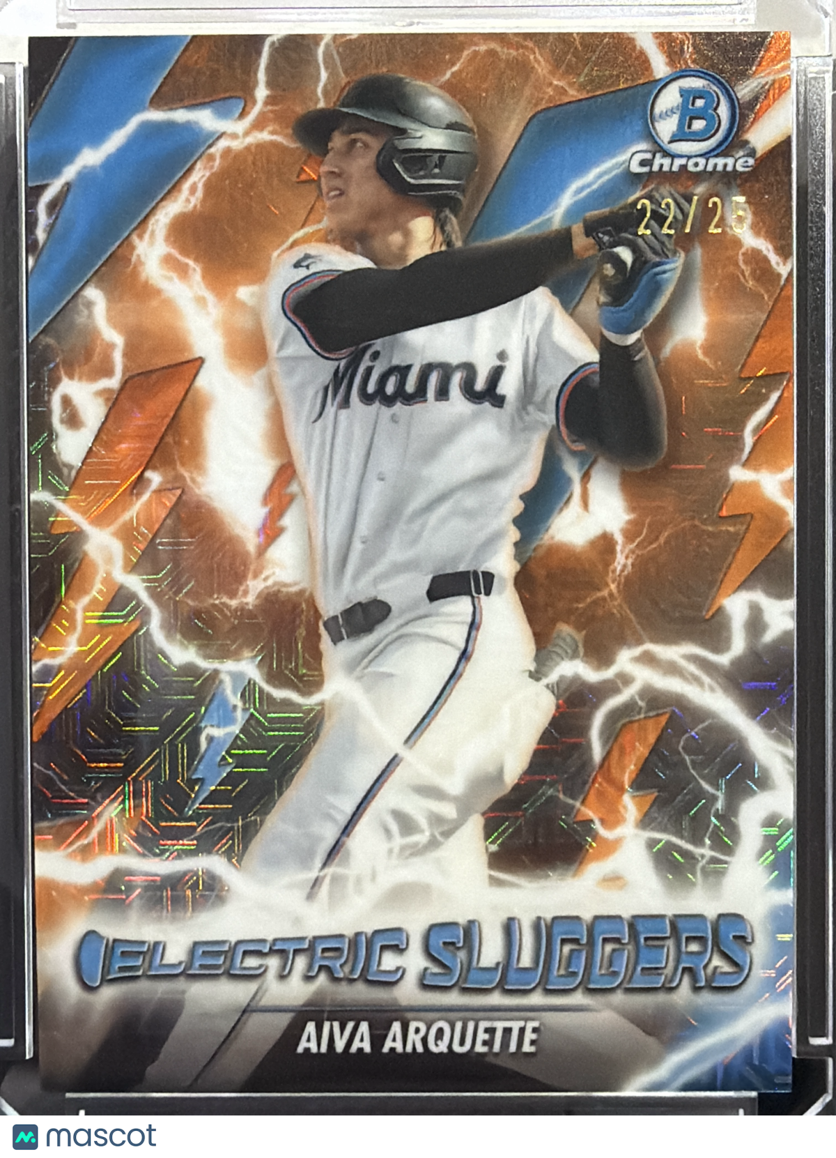 2026 Bowman Chrome Electric Sluggers Aiva Arquette #ES-21 Orange Refractor /25