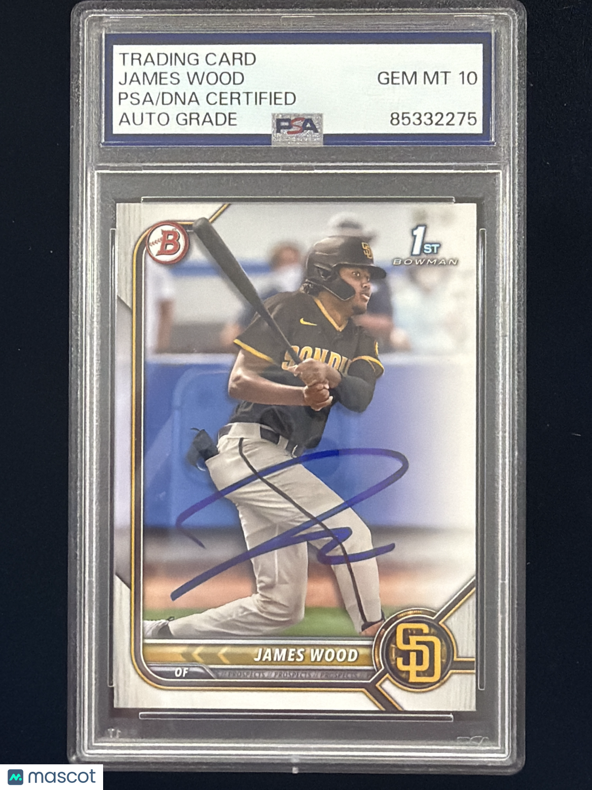 2022 Bowman James Wood #BP-108 1st Bowman PSA Authentic