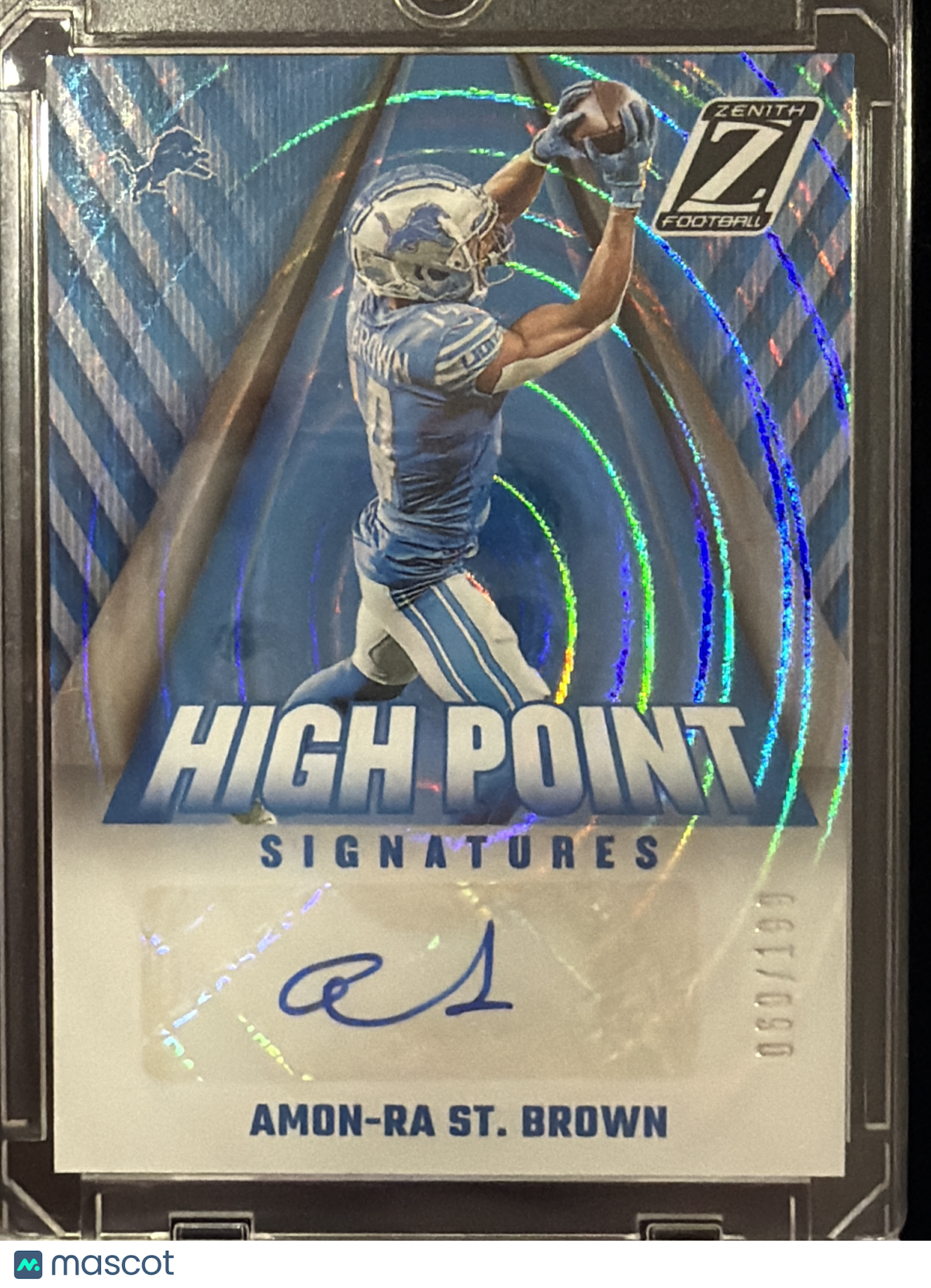2023 Panini Zenith Football High Point Signatures Amon-Ra St. Brown #HP-ABN /190
