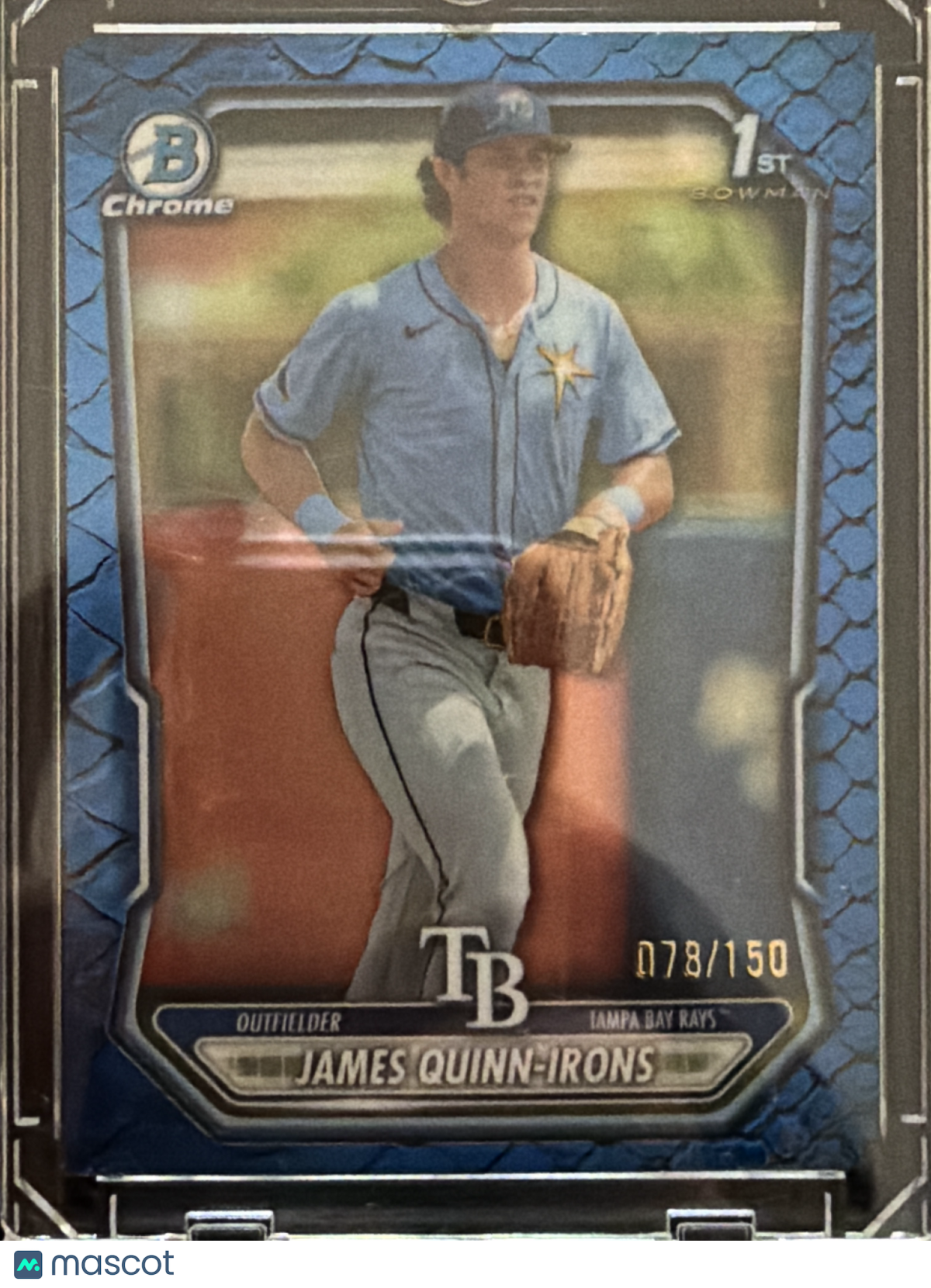 2025 Bowman James Quinn-Irons #BCP-4 Blue Lunar Glow Refractor /150 1st Bowman